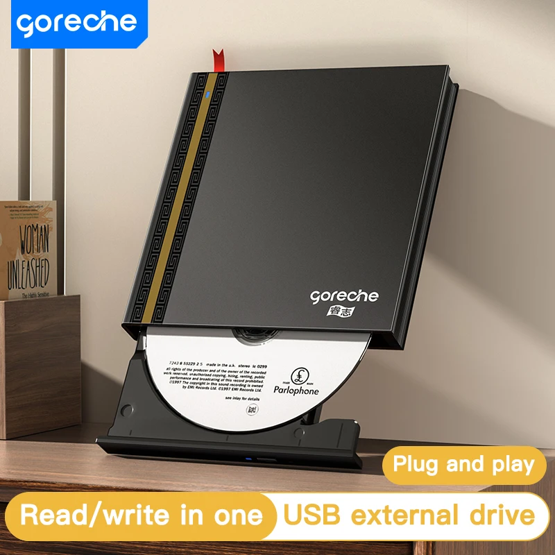 Cost-effective external mobile optical drive DVD CD drive RW Optical Burner Player Writer USB 3.0 Type-c for Computer
