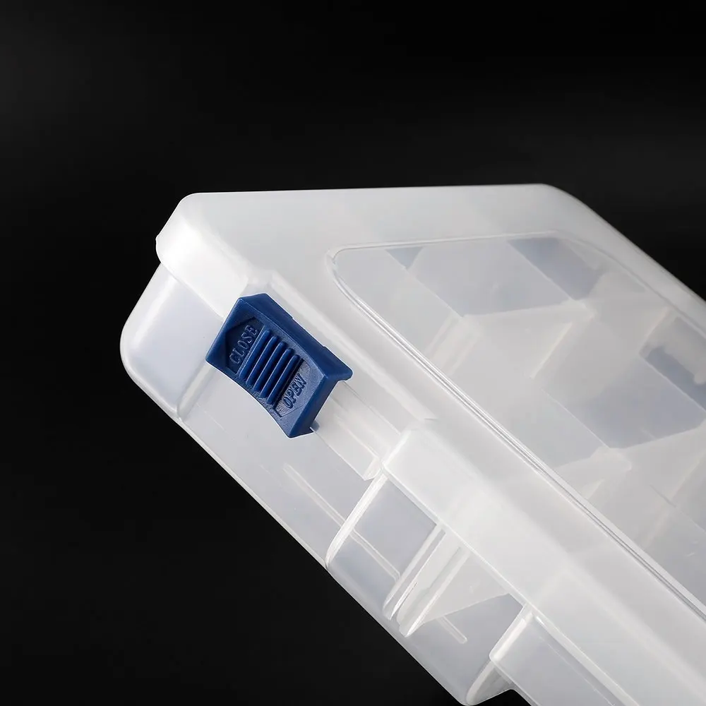 Adjustable fish hook container transparent plastic bait box bait hook storage bracket fishing tackle box fish lure and hook box
