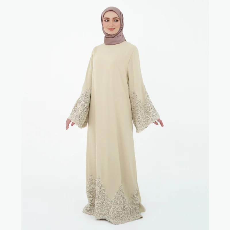 SIPO Eid Manufacturer Turkey Modest Dubai Abaya Luxury Abaya with Handmade Beads Women Muslim Dress