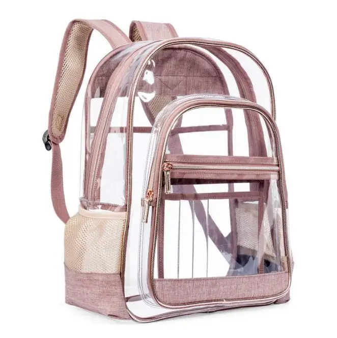2021 New Transparent PVC School Bags Kids Mochilas Escolares Sequin Shoulder Back Pack Girls Waterproof Clear Backpack