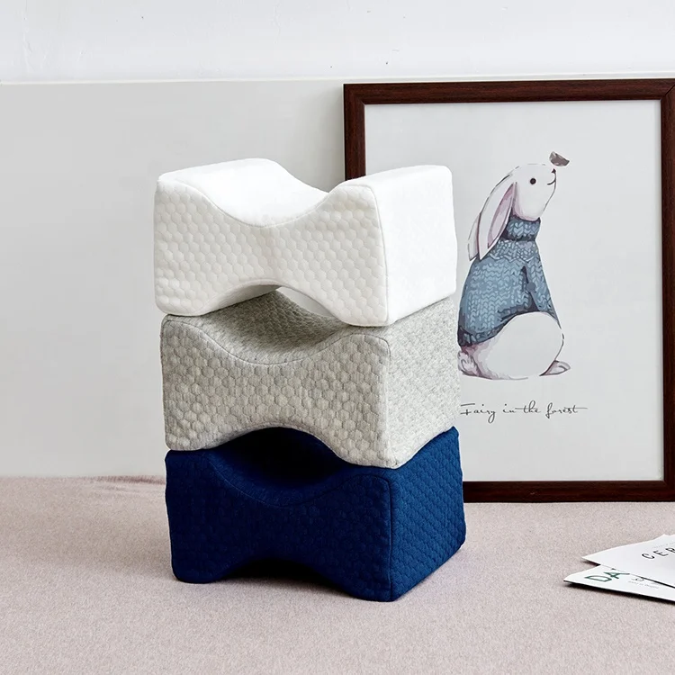 Memory foam posture tapered orthopaedic leg knee pillow for sleeping