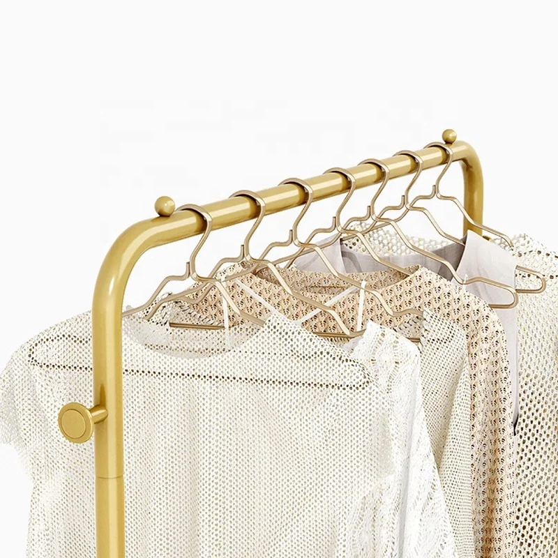 Free Standing Gold Metal Cheap Clothing Racks For Sale Clothes Coat Racks Store Women Hanger Stands