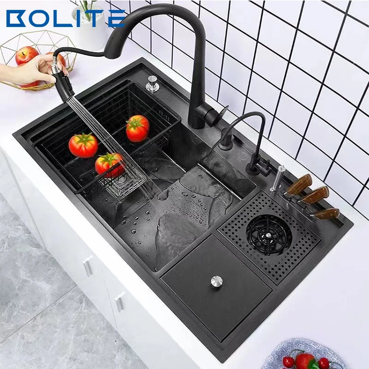 Thickened Stainless Steel Brushed 201 304 Kitchen Sink Household Hand Kitchen Sink