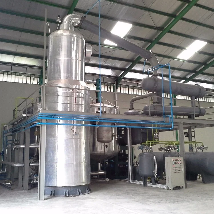 High yield Light yellow color diesel waste engine oil refining plant by catalyst