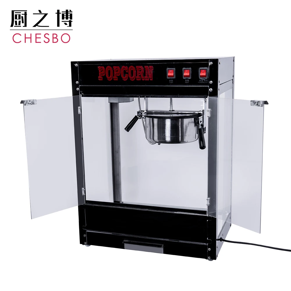 8 oz Bar Style Small Black Popcorn Machines Commercial China Maker on sale