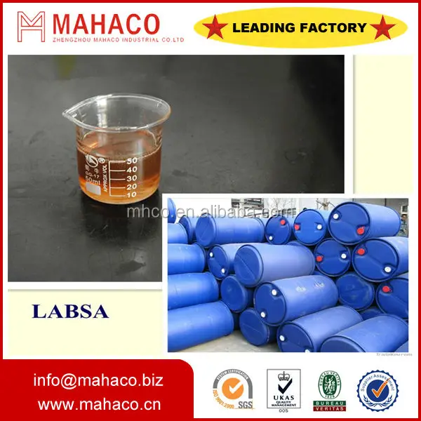 Detergent surfactant agent LABSA 96% linear alkyl benzene sulfonic acid Manufacturer