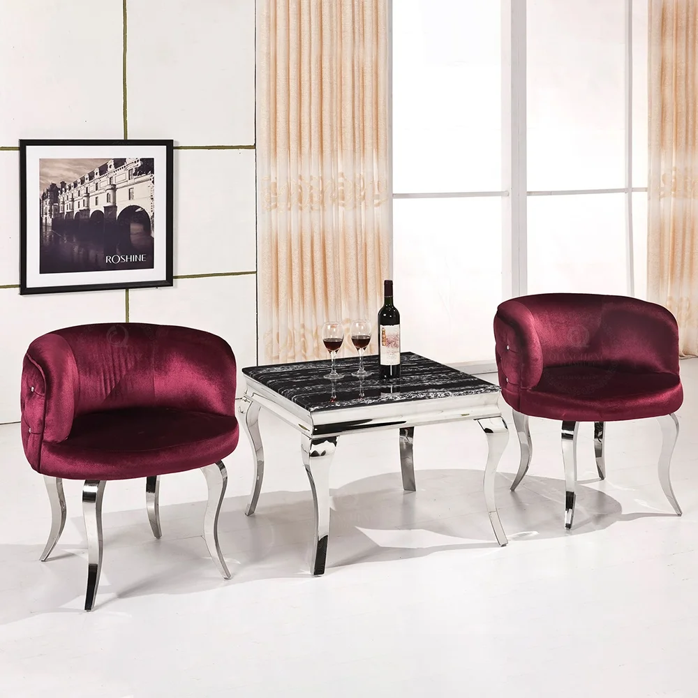 Modern design side coffee table for living room furniture luxury mirrored metal stainless steel side table