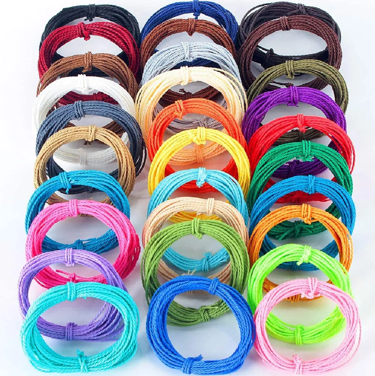 1mm 328 Yards Wax Cotton String Waxed Polyester Cord for Bracelets Necklace Jewelry Making