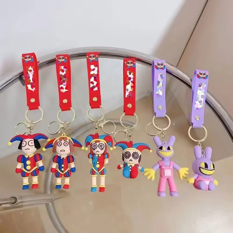 2024 New the amazing digital circus Keychain Novelty the amazing digital circuse Key Chain for Boys Key Rings