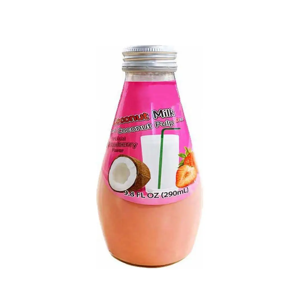 
Coconut milk drink with Nata de coco Strawberry flavor 