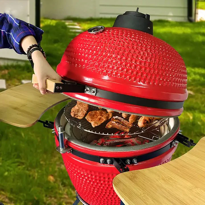 Camping Custom Large Barbeque Charcoal Multifunctional Ceramic Kamado Grill Grill