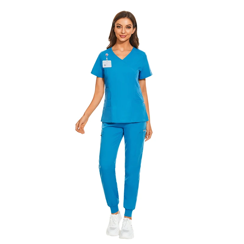 Медицинские скрабы, медицинская Униформа Премиум-Качества, куртка с коротким рукавом для медсестер, костюм для женщин и мужчин, медицинские скрабы, униформа