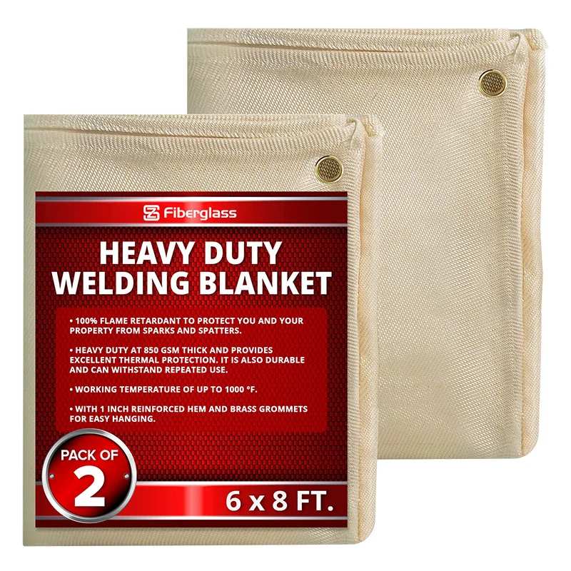 Best Selling 6X6 Ft, 6X8 Ft, 8X8 Ft Copper Thermal Welding Fire Blanket Solder 4mm Thickness with Eyelets