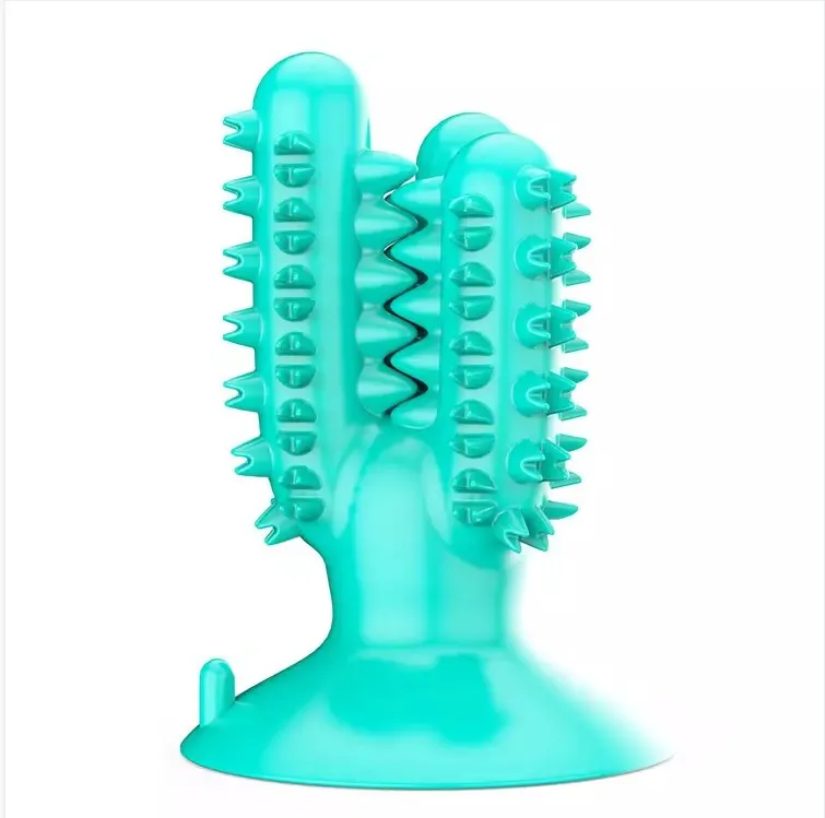 Manufacturer Wholesale Cactus Shaped Pet Bone Cleaning Dog Cat Toothbrush Chew Toy