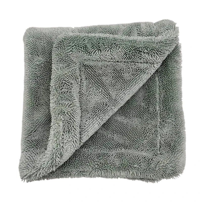 High GSM 1200gsm 1300gsm 1400gsm Double Sided One or Two Colors Microfiber Twist Loop Car Washing Cleaning Towels