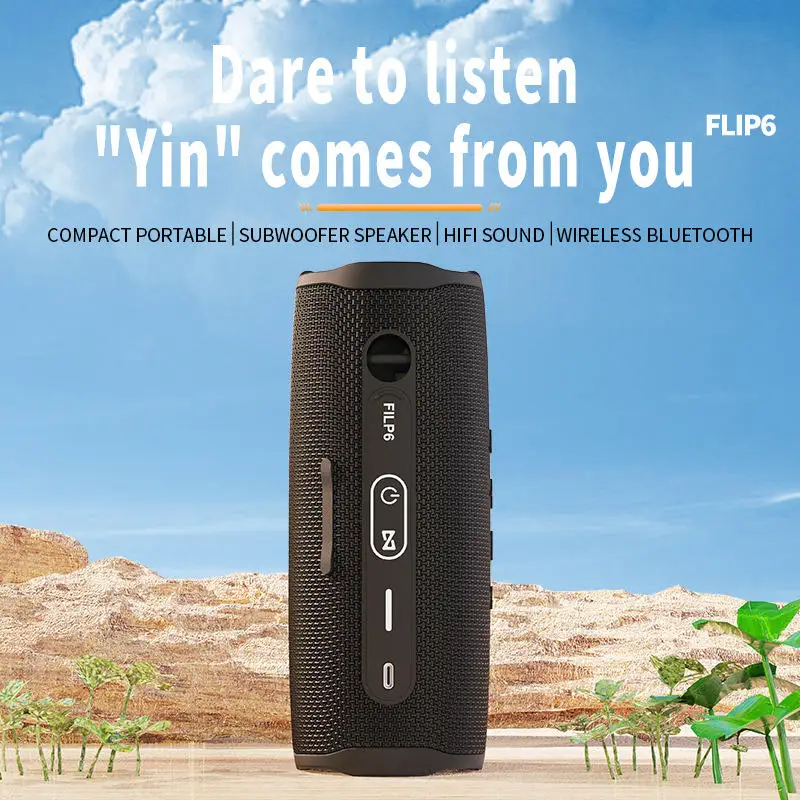 Kozh Flip 6 Eric Ye Outdoor Waterproof Portable Subwoofer Wireless Flip 6 Speaker 1to1 With Tf Usb Fm Aux Flip6