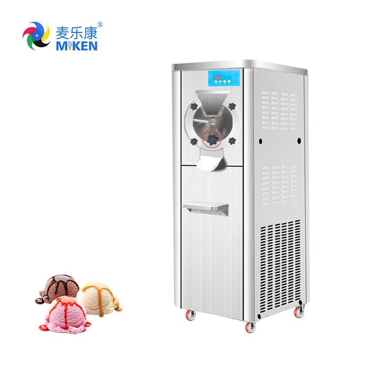 MK-H32C stainless steel floor model for making italian gelato ice cream from Miken hard ice cream machine gelato