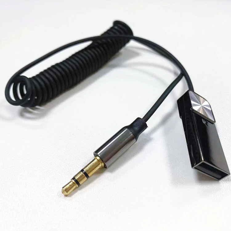 Aluminum Alloy BT Car Aux Adapter Aux Car Audio Adapter Receiver 3.5MM Transmitter Audio Aux Jack Cable