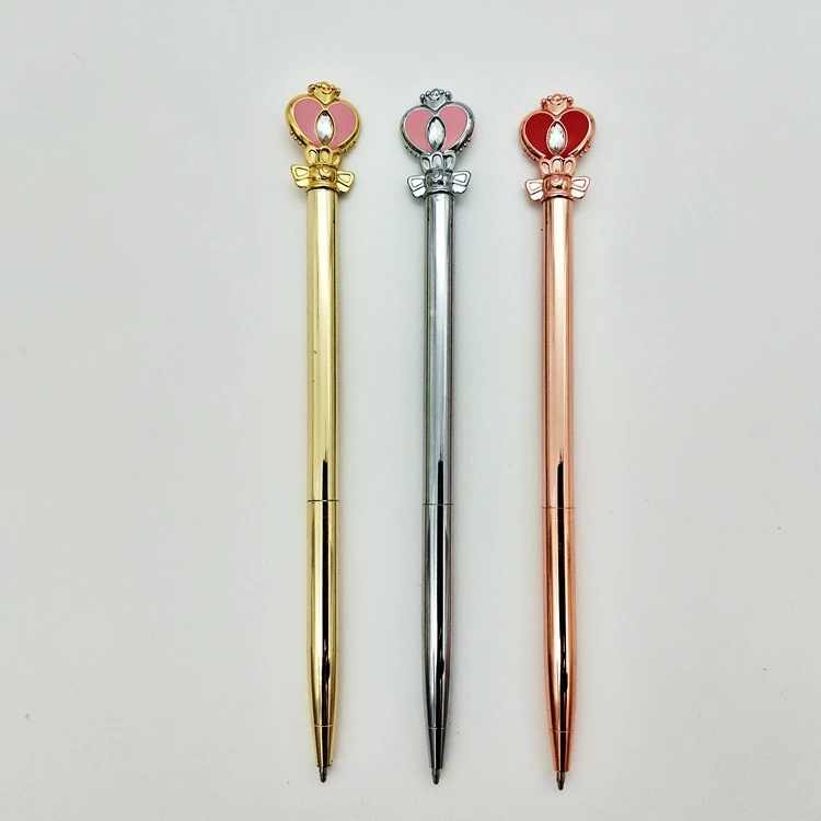 China Cheap Cute Metal ball point pen Silver Gold Twist Animal  Ballpoint Pen with Custom Logo