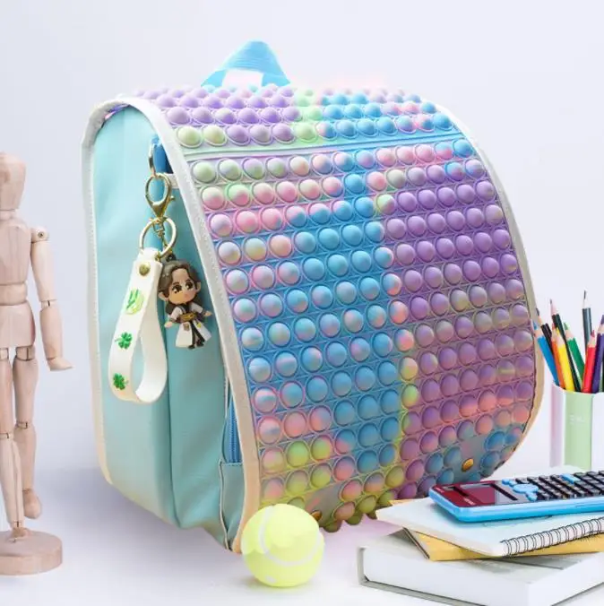 2022 factory new design funny kids school bag backpack girls, funny foxmind kids games backpack school leather custom