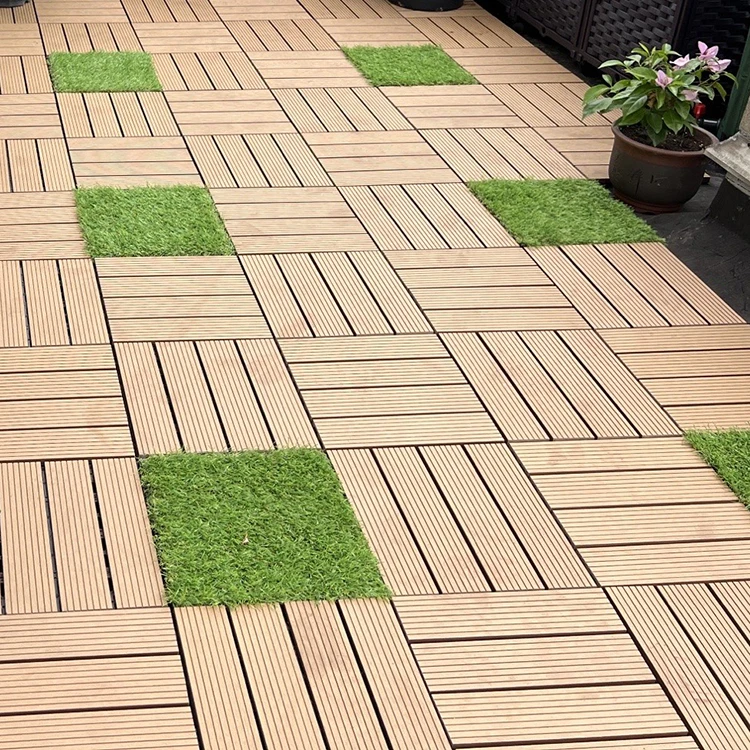 Hot Sale Graphic Design Outdoor Flooring Tile PVC Composite Interlocking Deck Tiles