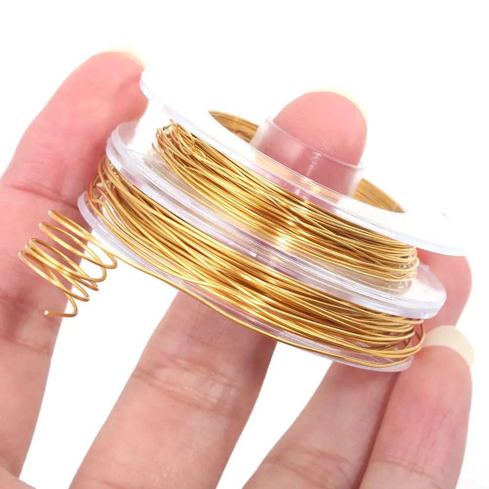 Plating Gold 18k Copper Wire Wrapped Stainless Steel Jewelry Making Supplies Gold Filled Wire For Jewelry Making