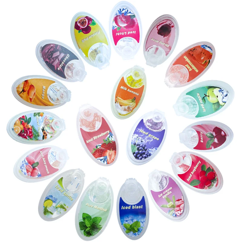 Aromatic green tea taste menthol bursting beads pop flavor capsule for cigarette