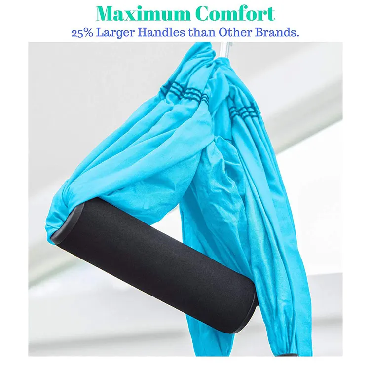 Yoga sling inversion tool hammock flying yoga, adjustable daisy straps hanging silk aerial yoga swing