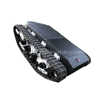 Rubber Robot Chassis Electric Tracked Vehicle With Platform