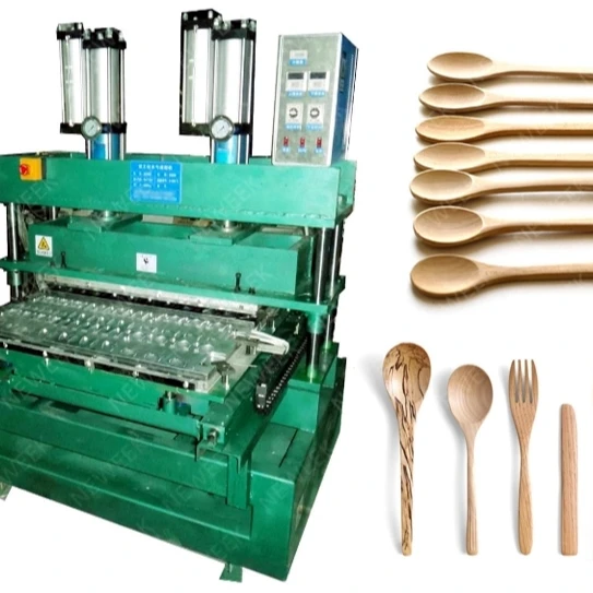 Wooden cook spoon making machine Disposable wooden spoon fork knife forming machine Bamboo Spoon Making Machine