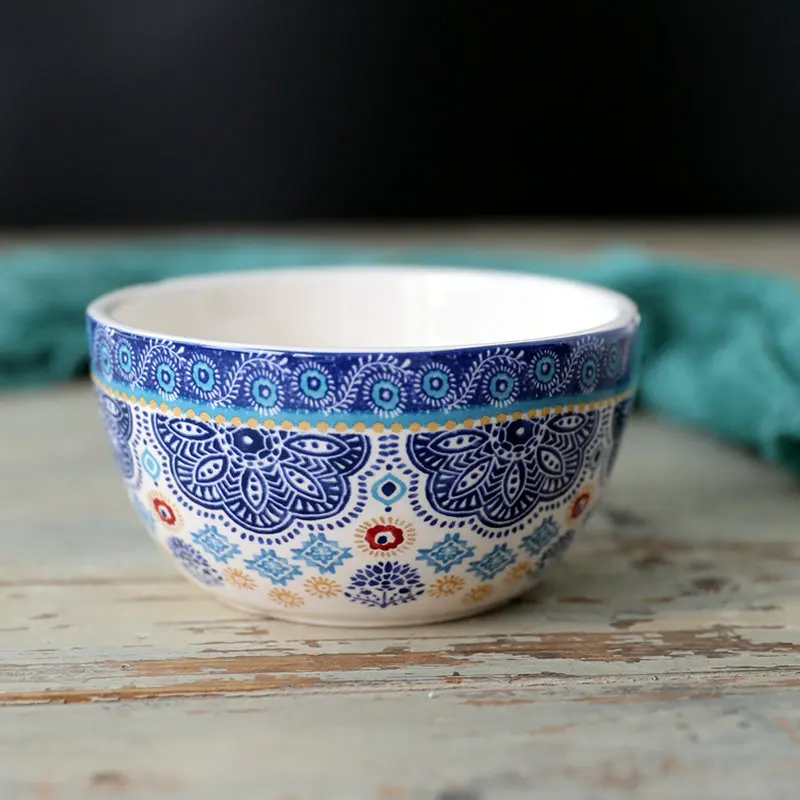 
Full printing ceramic soup bowl and porridge bowl, breakfast cereal bowl 