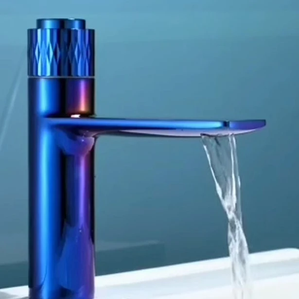 high quality blue brass bathroom sink mixer tap faucets for bathroom basin