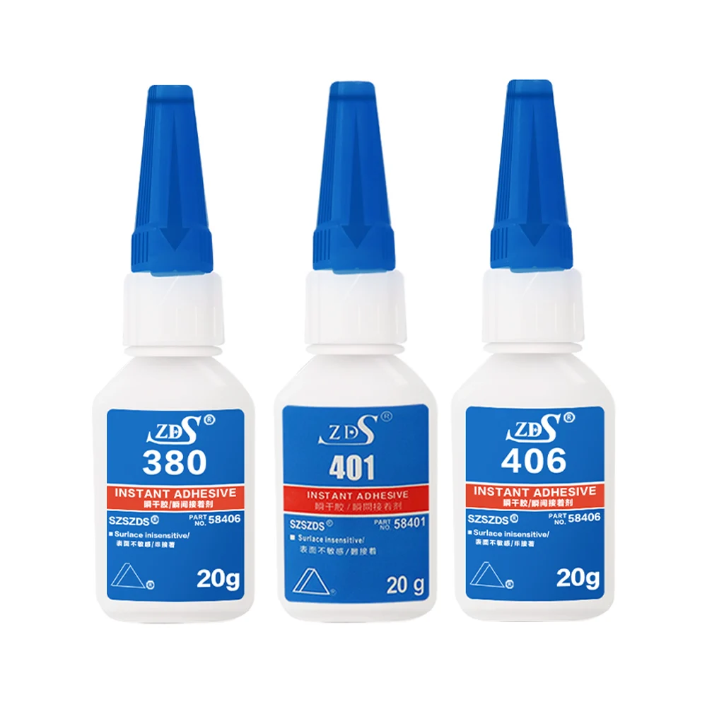 ZDS клей высокого качества 502 406 401 деревянные стеклянные клеи и пользовательские этилцианоакрилатные ультра