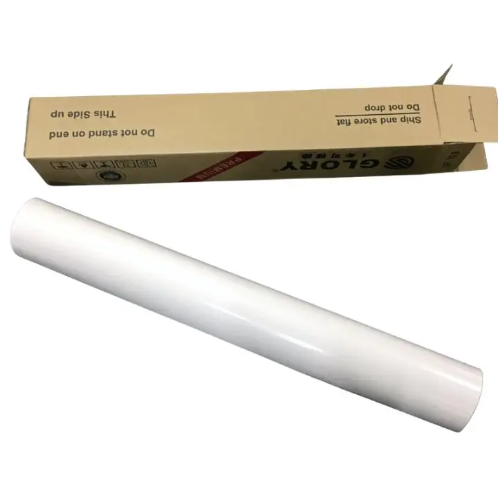 Пользовательские ПВХ виниловый рулон самоклеящийся белый Виниловый Съемный Белый клейкий стикер автомобиля