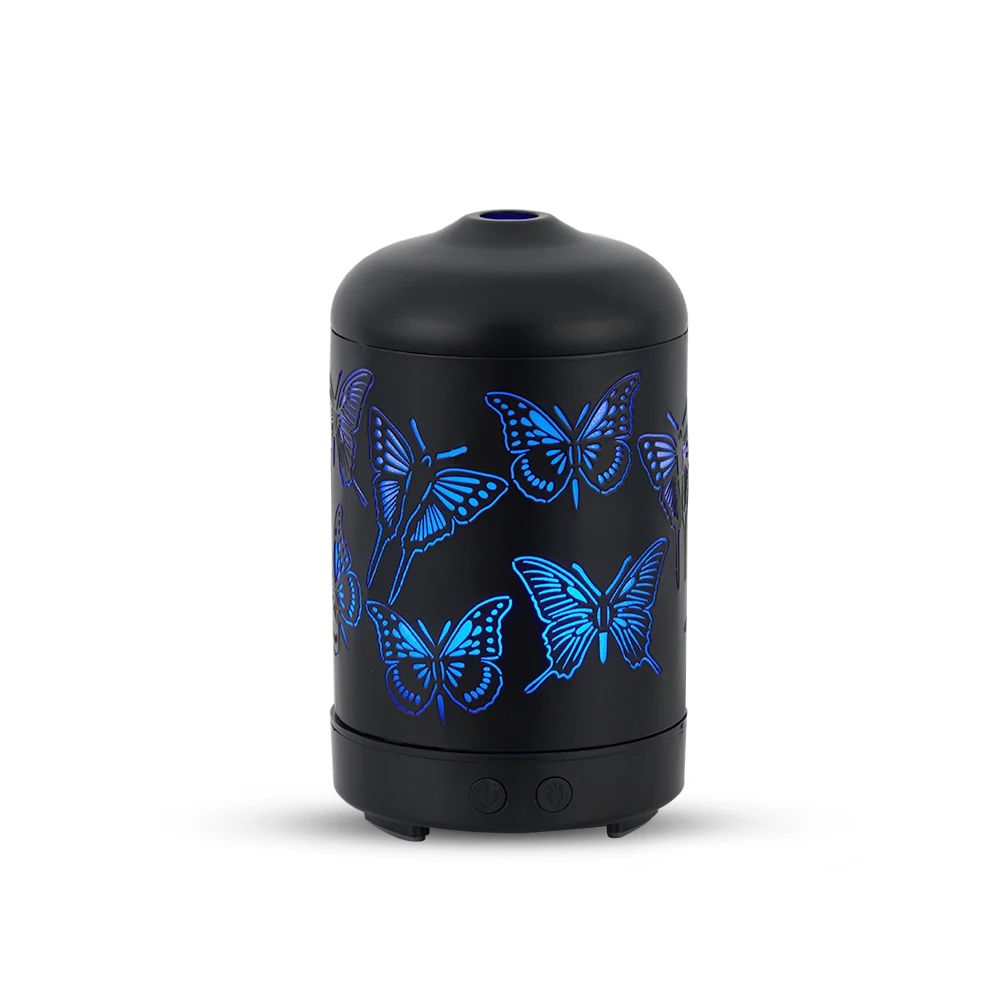 butterfly design Colorful Night Light Aromatherapy Essential Oil Diffuser Water Cube Ultrasonic Aroma Diffuser