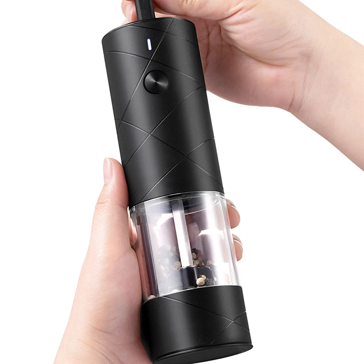 Хорошее качество перезаряжаемая автоматическая работа из нержавеющей стали электрическая мельница для перца и соли набор