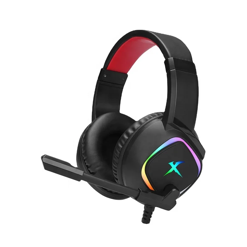 OEM Мальчики Проводная гарнитура наушники-вкладыши геймер наушники с шумоподавлением игровая гарнитура с микрофоном цветная (RGB) светодиодная подсветка для наушников