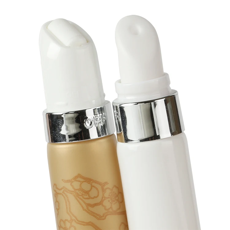 Custom luxury vibration eye cream tube packaging with different metal ceramics applicator
