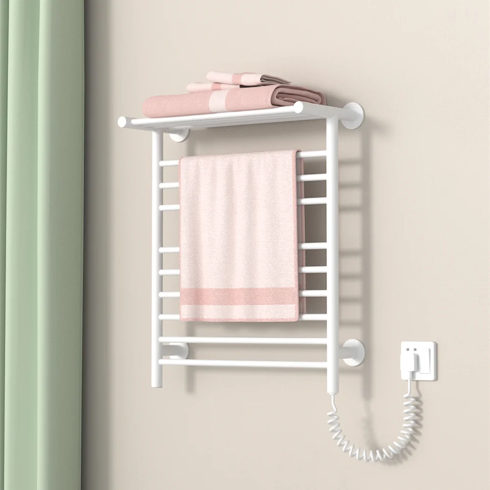 AVONFLOW Factory Outlet Matte Black Steel  Electric heating Towel rail rack towel radiator warmer with thermostatic controller