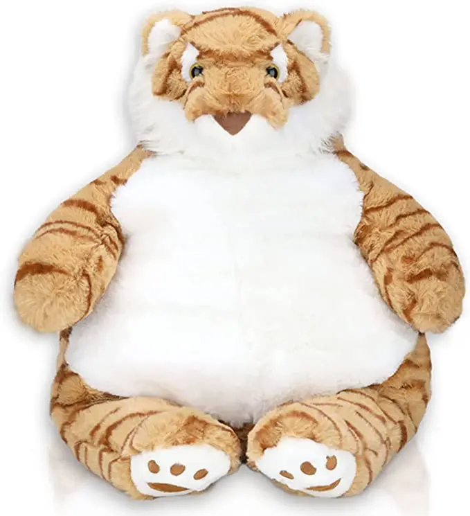 Adorable Chubby Tiger Plush Gift for Kids Children Super Soft Tiger Hugging Pillow Giant Tiger Stuffed Animal Plush Toy