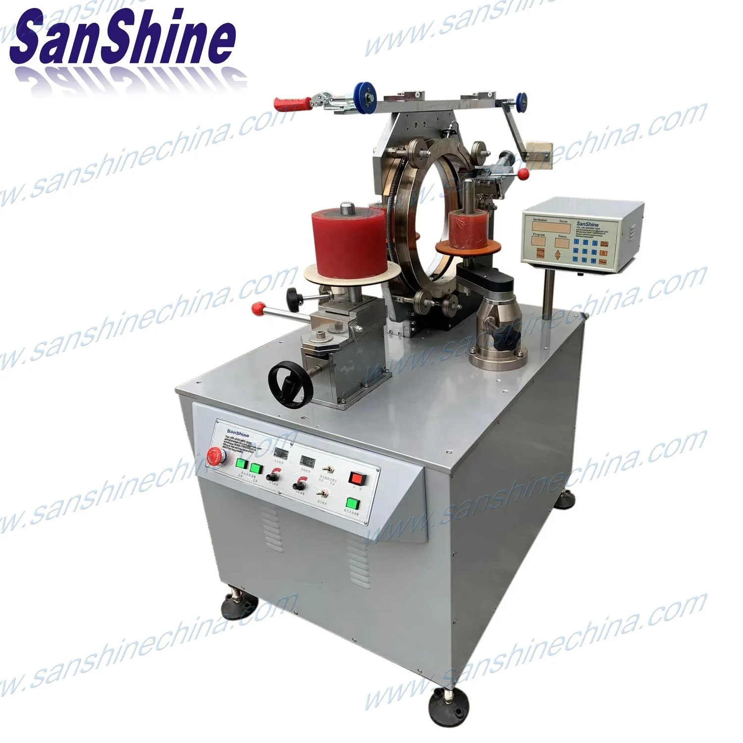 Extra big toroidal power transformer winding machine