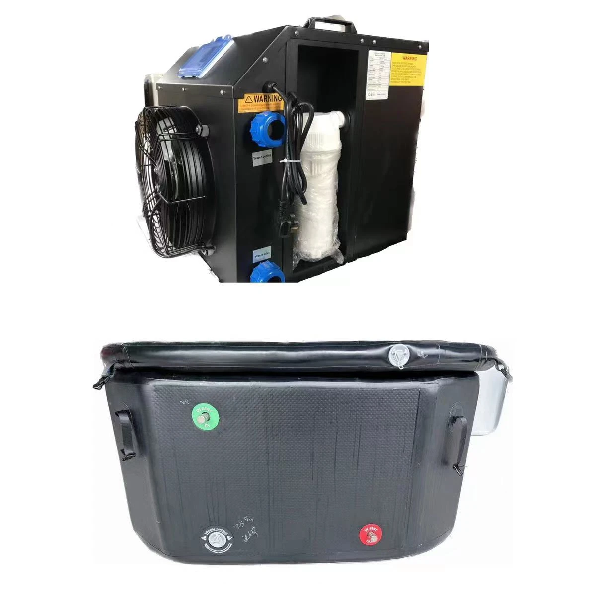 1/2HP 3/4HP  1HP Ice Bath Chiller Machine Ice Barrel Bath Ozone Disinfection Spa Sports Recovery Tub With Lid