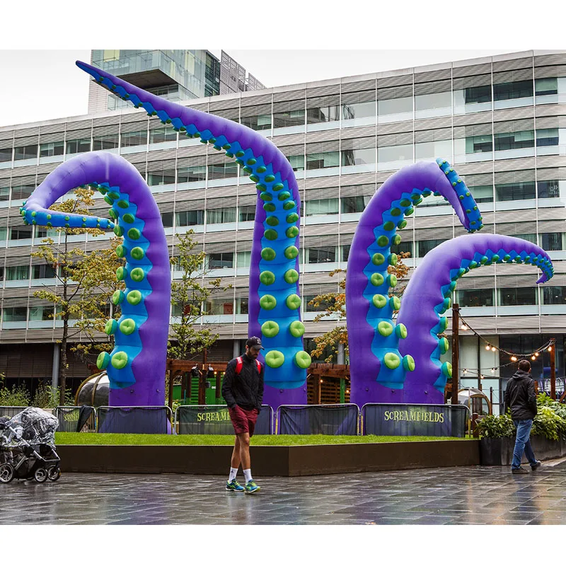 Sea monster inflatable street art octopus feet tentacles jellyfish legs for rooftop window wall festival party decoration