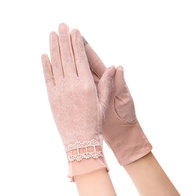 YD4025 Custom Fashion Summer UV Sun Protection Women Ladies Safety Party Wedding Lace Bridal women Car Driving Gloves