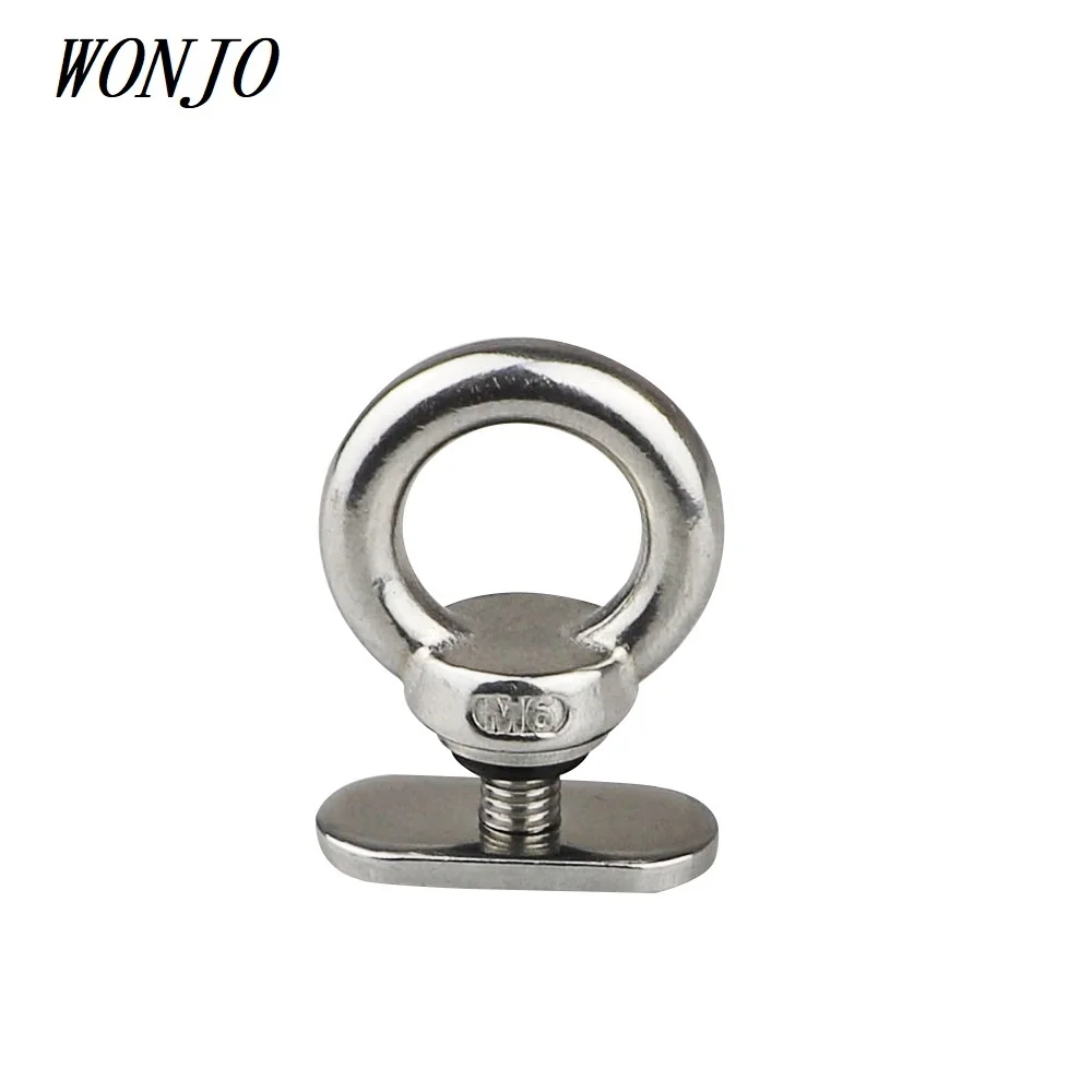 316 Stainless Steel M6 Bolt Kayak Track Mount Tie Down Eyelets Hold Your Bungee Cord or Ropes Rowing Inflatable