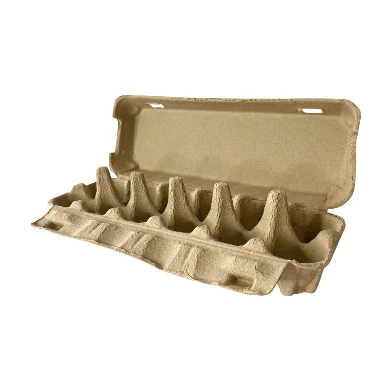 Custom Egg packaging boxes carton tray paper egg box 4 6 10 12 18 30 Holes pack empty pulp tray egg cartons for sale