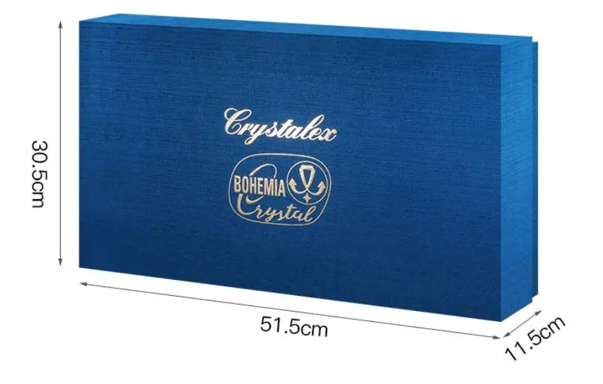 High End Customized Amber Color Crystal Wine glasses Set For Business Gift or Home Decoration