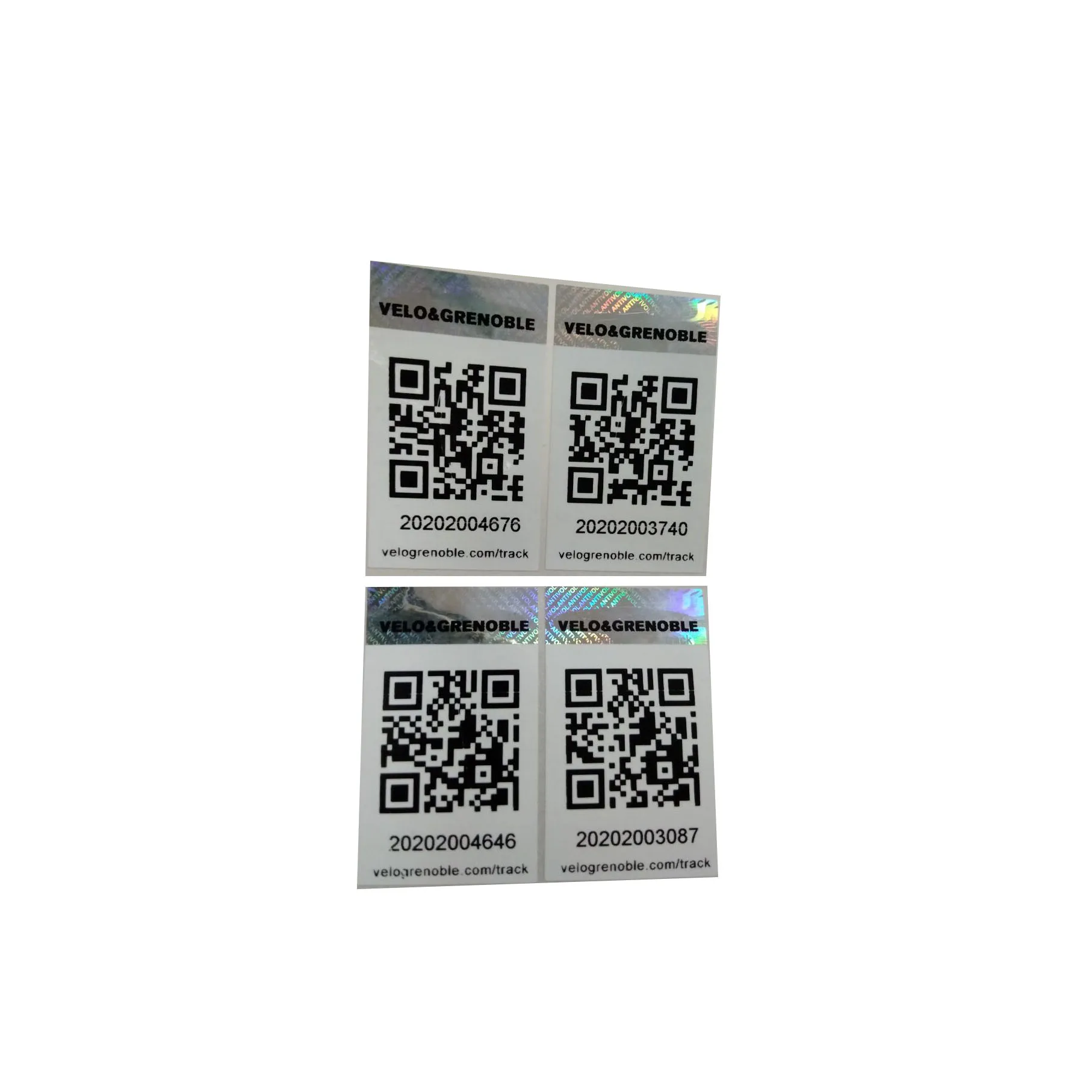Random QR code variable scratch numbers custom 3D hologram laser sticker label