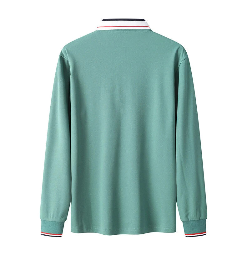 wholesale bales of vintage clothing 100% cotton pique fabric long sleeve shirt logo men chemise polo pour homme