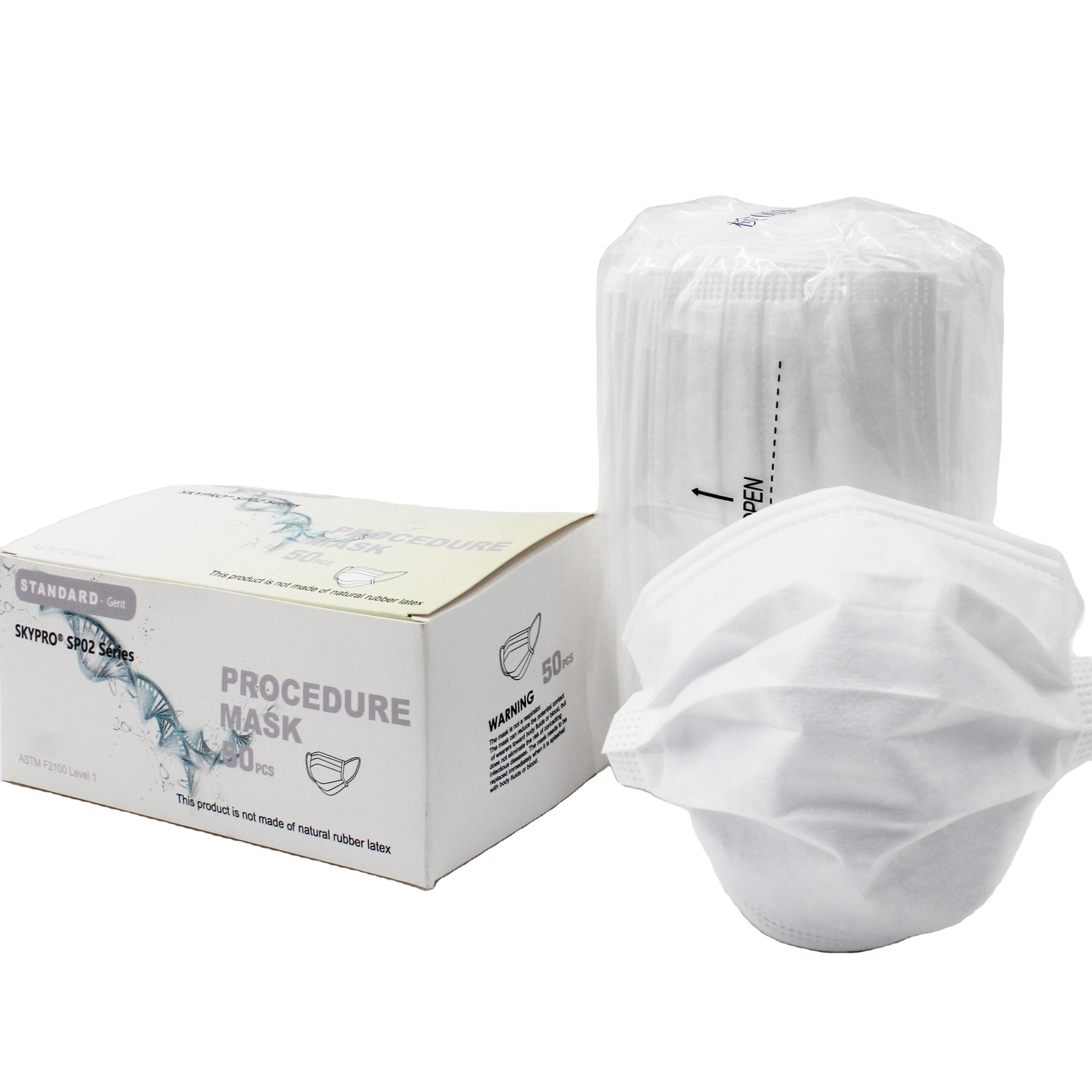 SPRO ASTM F2100 Level 1 Melt Blown Surgical Mask Disposable Surgical Mask